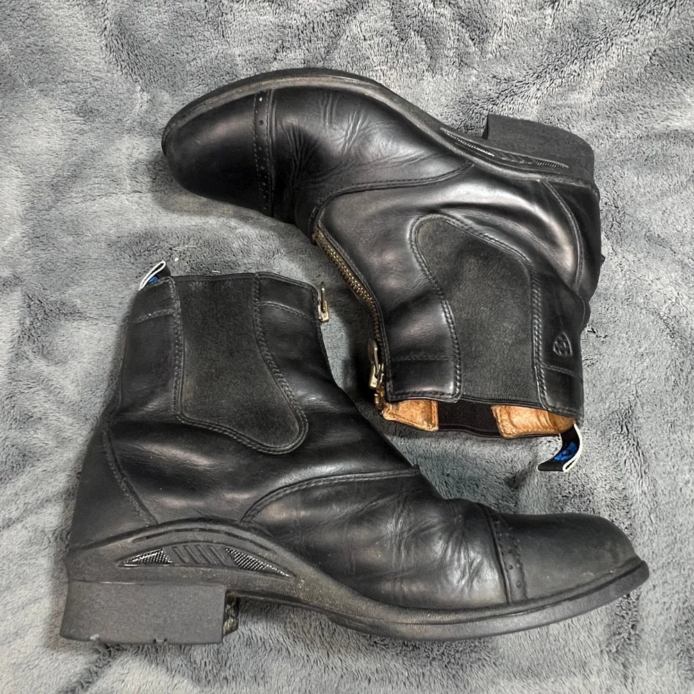 Ariat Cobalt VX Black Leather Front Zip Paddock Riding Boots Womens 9.5B